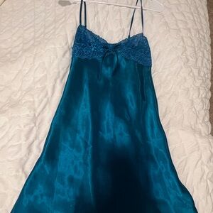 Blue Satin slip dress